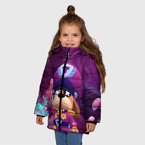 Зимняя куртка для девочки Генерал Гавс brawl stars / 3D-Черный – фото 3