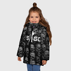 Куртка зимняя для девочки CS:GO Catacombs Катакомбы, цвет: 3D-черный — фото 2