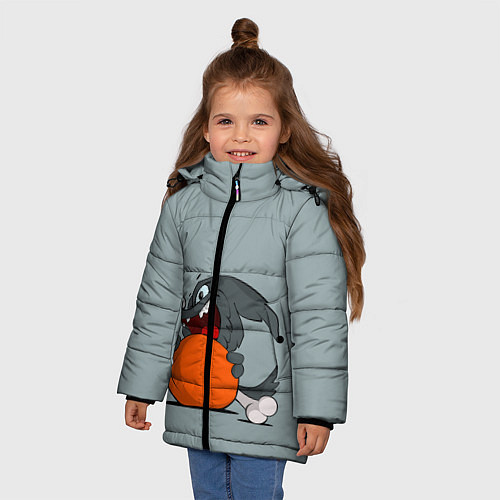 Зимняя куртка для девочки Приятного аппетита / 3D-Черный – фото 3