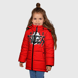 Куртка зимняя для девочки Импульс Мира, цвет: 3D-черный — фото 2