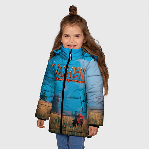 Зимняя куртка для девочки Valheim Вальхейм / 3D-Черный – фото 3