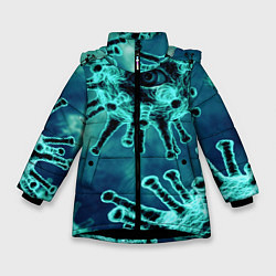 Куртка зимняя для девочки Ковидит, цвет: 3D-черный