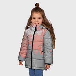 Куртка зимняя для девочки Абстракция, цвет: 3D-светло-серый — фото 2