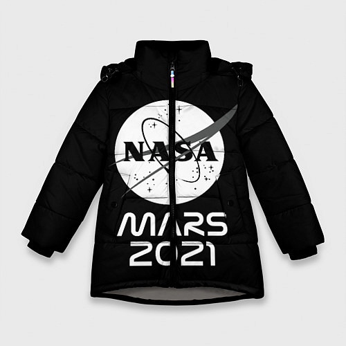 Зимняя куртка для девочки NASA Perseverance / 3D-Светло-серый – фото 1