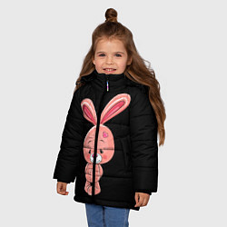 Куртка зимняя для девочки ЗАЙЧИК, цвет: 3D-черный — фото 2