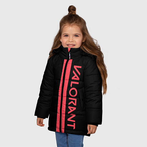 Зимняя куртка для девочки VALORANT / 3D-Черный – фото 3