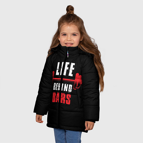 Зимняя куртка для девочки Жизнь с упражнениями / 3D-Черный – фото 3