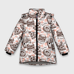 Зимняя куртка для девочки Фастфуд Fast food