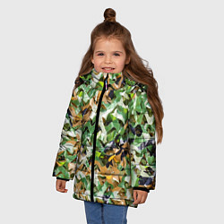 Куртка зимняя для девочки Пейнтбол, цвет: 3D-черный — фото 2