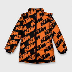 Куртка зимняя для девочки KTM КТМ Z, цвет: 3D-черный