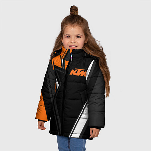 Зимняя куртка для девочки KTM КТМ / 3D-Черный – фото 3