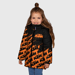 Куртка зимняя для девочки KTM КТМ, цвет: 3D-черный — фото 2