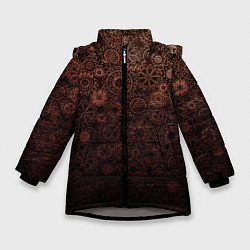 Куртка зимняя для девочки Шестеренки, цвет: 3D-светло-серый