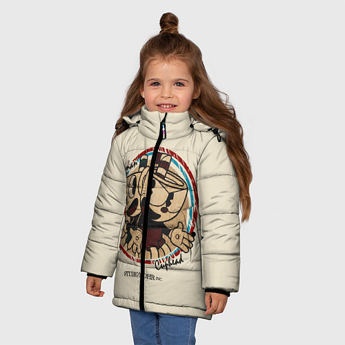 Зимняя куртка для девочки CUPHEAD / 3D-Черный – фото 3