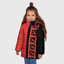 Куртка зимняя для девочки Dota 2, цвет: 3D-красный — фото 2