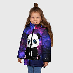 Куртка зимняя для девочки Space Panda, цвет: 3D-светло-серый — фото 2