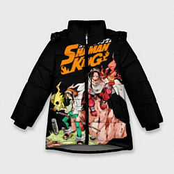 Куртка зимняя для девочки Шаман Кинг Ремейк аниме, цвет: 3D-светло-серый