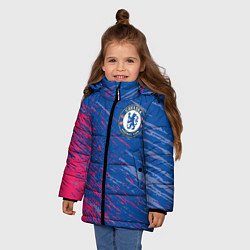 Куртка зимняя для девочки CHELSEA, цвет: 3D-черный — фото 2