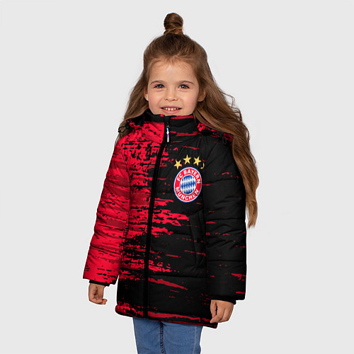 Зимняя куртка для девочки BAYERN MUNCHEN / 3D-Черный – фото 3