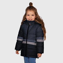 Куртка зимняя для девочки Минимализм, цвет: 3D-светло-серый — фото 2