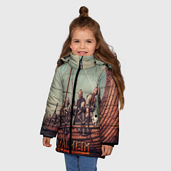 Куртка зимняя для девочки Valheim викинги, цвет: 3D-черный — фото 2
