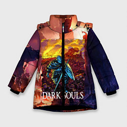 Куртка зимняя для девочки DARKSOULS RPG, цвет: 3D-черный