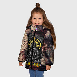 Куртка зимняя для девочки DARKSOULS ТЕМНЫЕ ДУШИ, цвет: 3D-светло-серый — фото 2