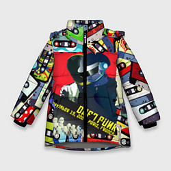 Куртка зимняя для девочки Daft Punk Records, цвет: 3D-светло-серый