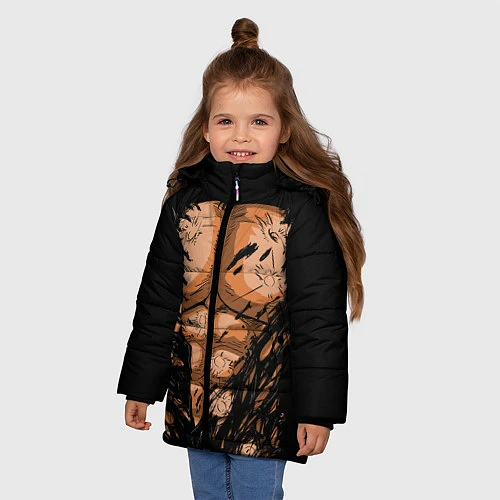 Зимняя куртка для девочки Идеальный Торс / 3D-Черный – фото 3