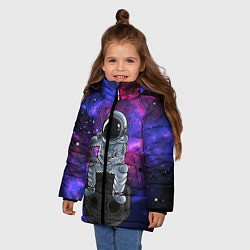 Куртка зимняя для девочки Distant galaxy, цвет: 3D-черный — фото 2