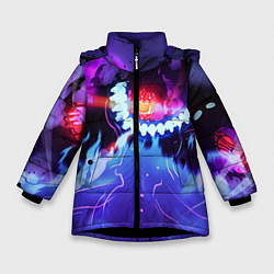 Куртка зимняя для девочки Solo leveling, цвет: 3D-черный