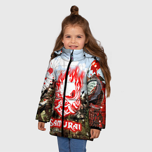 Зимняя куртка для девочки SAMURAI CYBERPUNK / 3D-Черный – фото 3