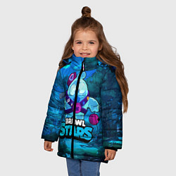 Куртка зимняя для девочки Сквик Squeak Brawl Stars, цвет: 3D-черный — фото 2