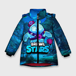 Куртка зимняя для девочки Сквик Squeak Brawl Stars, цвет: 3D-красный