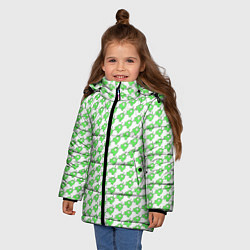 Куртка зимняя для девочки Мозговые слизни, цвет: 3D-черный — фото 2