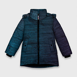 Куртка зимняя для девочки Texture Blue Ripples, цвет: 3D-черный