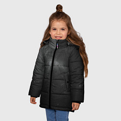 Куртка зимняя для девочки Бескрайний космос, цвет: 3D-черный — фото 2