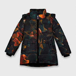 Куртка зимняя для девочки Сочное лето, цвет: 3D-черный