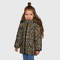 Куртка зимняя для девочки Змеиная кожа, цвет: 3D-черный — фото 2