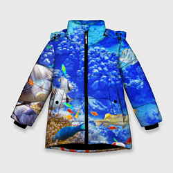Зимняя куртка для девочки Морской мир