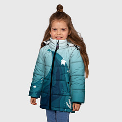 Куртка зимняя для девочки Морские жители, цвет: 3D-черный — фото 2