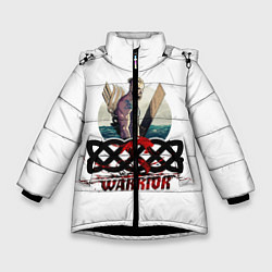 Куртка зимняя для девочки Викинг Бьёрн Железнобокий, цвет: 3D-черный