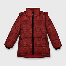 Куртка зимняя для девочки Isaacs pattern, цвет: 3D-красный