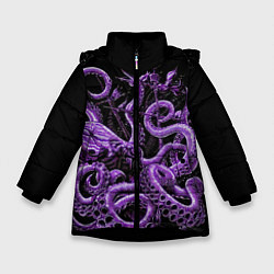 Зимняя куртка для девочки Фиолетовый Кракен
