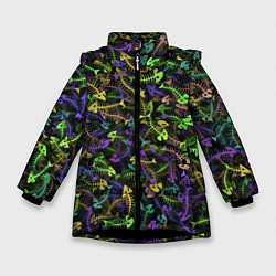 Зимняя куртка для девочки Neon Fish Bone