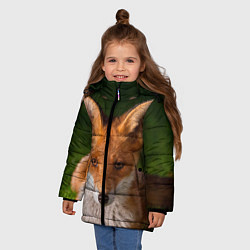 Куртка зимняя для девочки Лисица, цвет: 3D-черный — фото 2