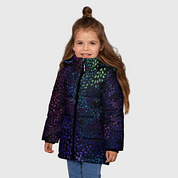 Куртка зимняя для девочки Настроение узоры, цвет: 3D-черный — фото 2