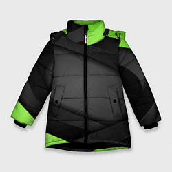 Зимняя куртка для девочки Green Black