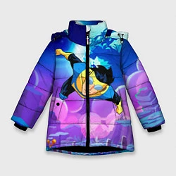 Куртка зимняя для девочки Марк Грэйсон Неуязвимый, цвет: 3D-черный