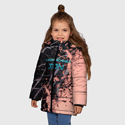 Куртка зимняя для девочки MGR - Nanomachines Son, цвет: 3D-светло-серый — фото 2